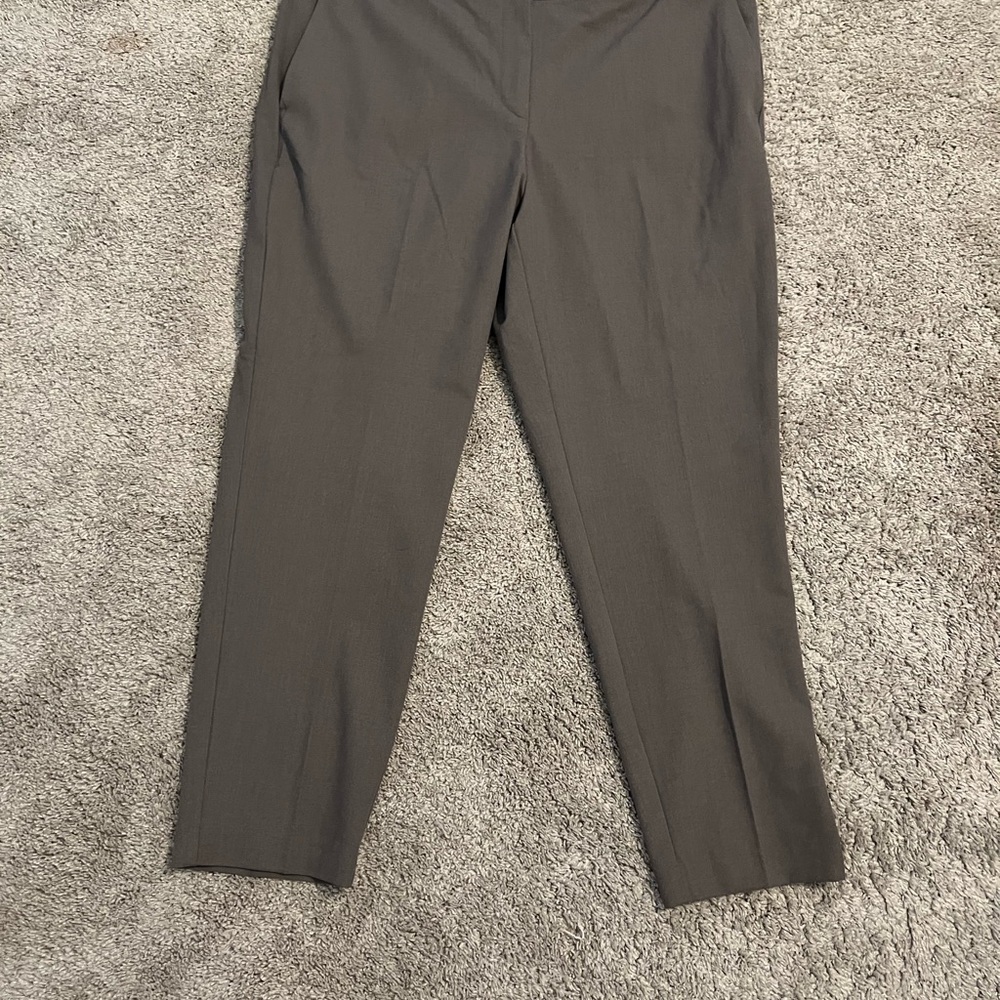 NWT H&M Elastic Waist Ankle Length Dress Pants Size 18 Taupe/Gray